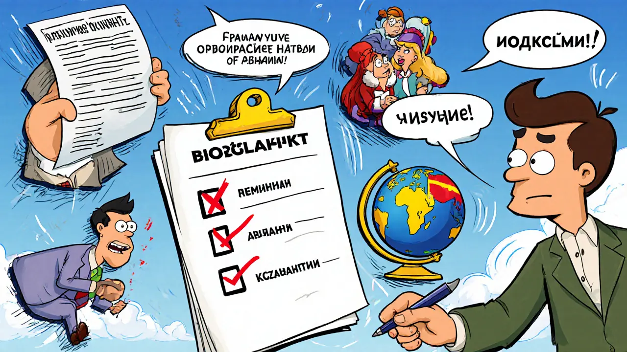 Список требований для трансграничной передачи данных в виде персонажей.