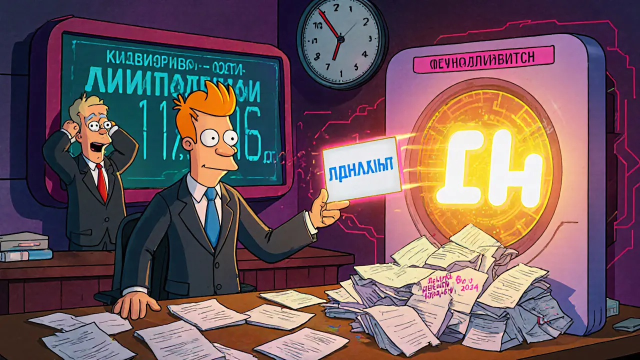 Юрист отправляет электронную претензию через цифровой портал с указанием оборота компании