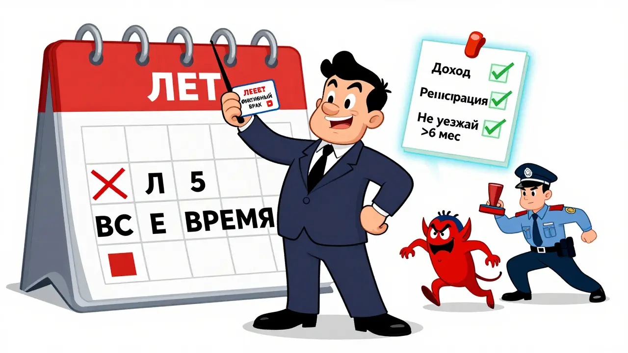 Человек с бессрочным ВНЖ держит карту как волшебную палочку, проверяя условия её сохранения.