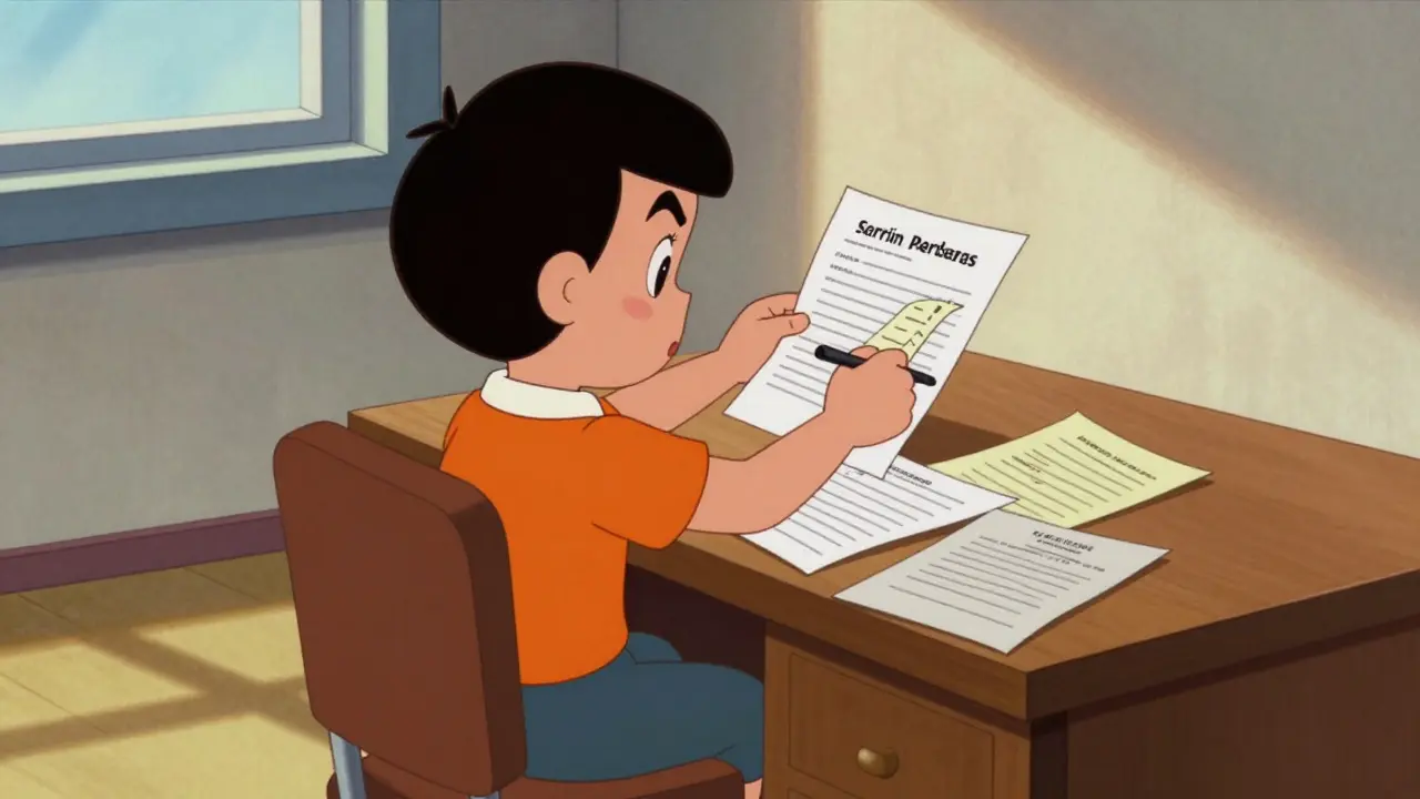 Человек собирает чеки и документы для судебной претензии за услуги.