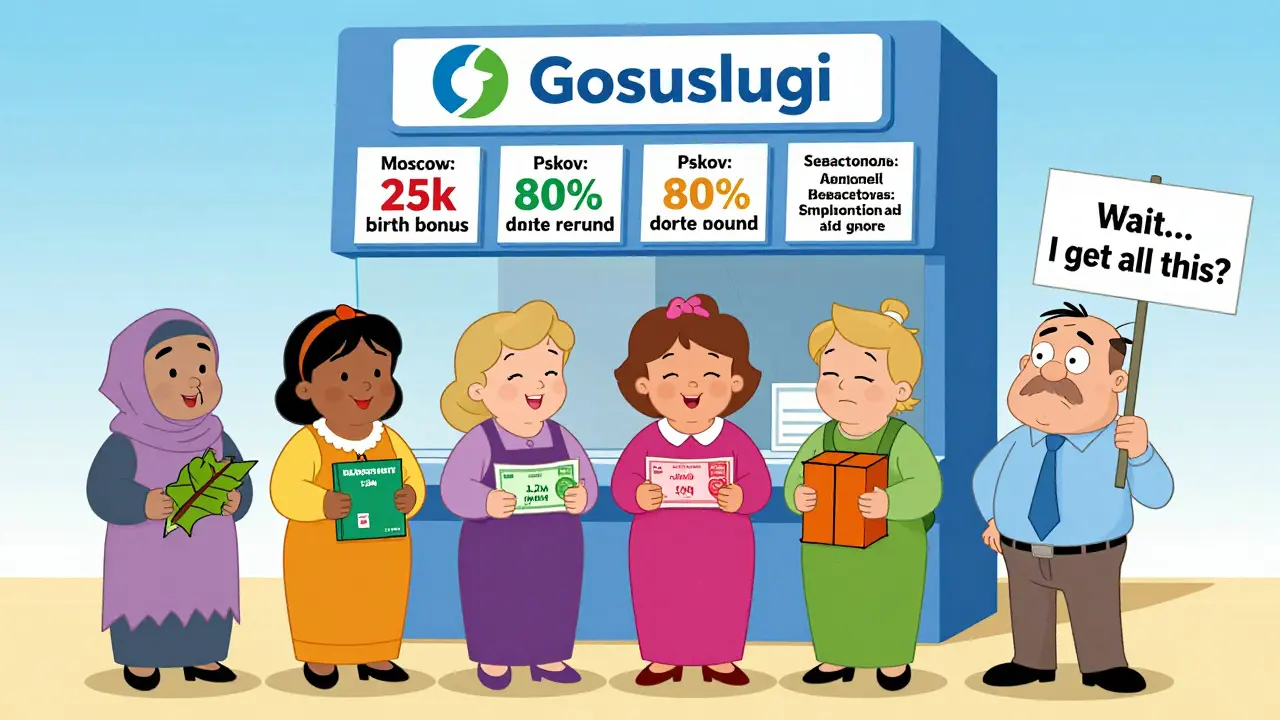 Матери разных регионов России получают уникальные льготы у киоска Госуслуг.
