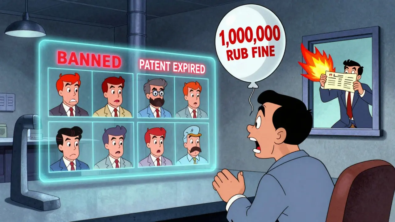 Работодатель смотрит на экран с красными статусами работников, над ним — воздушный шар с штрафом в миллион рублей.