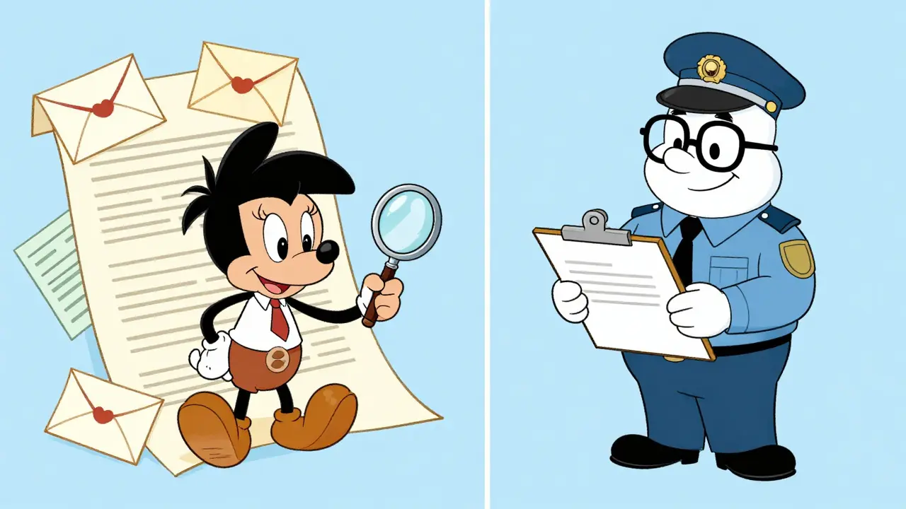 Человек составляет официальную жалобу, собирая доказательства и документы