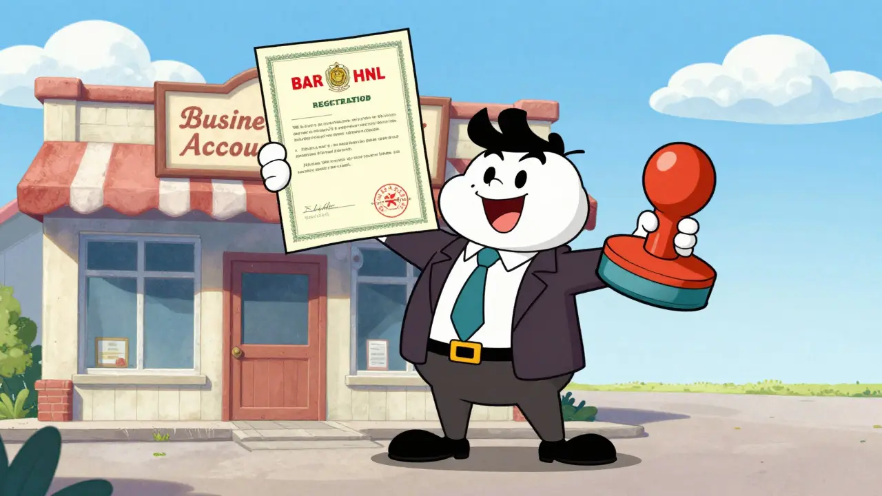 Счастливый владелец бизнеса с сертификатом о регистрации ООО